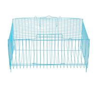 Toddmomy Cage de Transport Portable pour Perroquet et Petits Animaux Cage en Fil Métallique Grosse Taille Bleue Aération Optimale pour Voyage et Élevage Sécurisée et Spacieuse