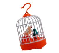 Toddmomy Cage d'oiseau contrôlée par la Voix Cage Oiseaux à x Jouets pour x Perroquet Enfants Qui siffle d' de de Sons réalistes Plastique
