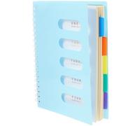 Toddmomy Cahier à Spirale Rigide B5 Onglets Colorés, Papier Épais | Planificateur Portable Multifonction, Usage Bureau et Étude, Design Classique Minimaliste, Fer et Papier