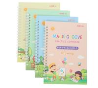 Toddmomy Cahier D'exercices D'écriture Rainuré Réutilisable pour Garçon et Filles en Carton Solide, pour Apprendre et Pratiquer le Lettrage Manuscrit en Toute Sécurité