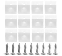 Toddmomy Cales de Fixation pour Tiroirs 45° en Abs Blanc, Kit de Réparation 50 Pièces et Vis 3,5x16 Mm, Supports de Fond de Tiroir Affaissé pour Quincaillerie D’armoire, Maintenance Simple