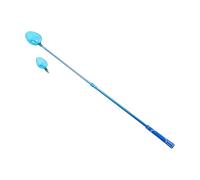 Toddmomy Canne à Compacte avec Cuillère à Appâts Aluminium Mini Légère pour Débutants Usage Eau Douce et Salée Finition Bleue Élégante