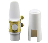 Toddmomy Capuchon pour Accessoires pour Saxophone Ligature Métallique en Résine Blanche Offrant un Son Naturel et Performance Tête de Saxophone Alto