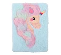Toddmomy Carnet Licorne en Peluche Bleu Ciel Cahier pour Filles Album de Scrapbooking Doux et Créatif Format Moyen Papier Agréable pour Garçon et Filles et Étudiants