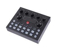 Toddmomy Carte Son Externe Éclairage Coloré Mixeur DJ Portable pour Téléphone Et Ordinateur Changeur De Voix Et Table De Mixage Effets Sonores Automatiques Équipement De Streaming Podcast