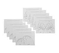 Toddmomy Cartes de Présentation D'ongles Esthétiques 40pcs en Carton Blanc pour Nail Art, Modèles Main et Pied, Portable pour Salons et Foires Artisanales
