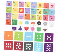 Toddmomy Cartes Éducatives Préscolaires pour Tout-Petits Cartes Cognitives Lettres Chiffres et Formes Jeu Apprentissage Montessori pour Garçon Fille Matériel Papier Sûr et Doux pour Mains