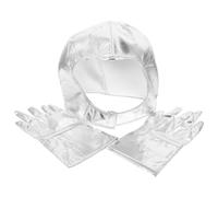 Toddmomy Casque de Costume D'astronaute Garçon et Filles Argenté Léger et Respirant en Polyester pour Jeu de Rôle et Fête Costumée Spatiale Couleur Aléatoire