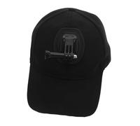 Toddmomy Casquette de Baseball Noire avec Clip de Fixation Rapide pour Caméra D’Action Tissu Respirant Taille Réglable Support Stable pour Vidéos Sportives et Aventure en Extérieur