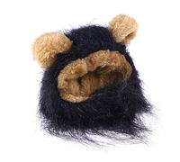 Toddmomy Chapeau De Lion Amusant pour Animaux De Compagnie Perruque Ajustable avec Oreilles pour Déguisement De Chat Et Chien Noir