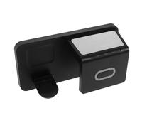 Toddmomy Chargeur sans Fil 15W Rapide avec Réveil et Veilleuse pour Smartphone Station de Charge de Bureau Compacte Noire Compatible Chargeurs sans Fil