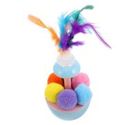Toddmomy Chaton Toupie Interactive à L’Herbe à Chat, Pompon | Plastique et Pompon, Usage Intérieur, Stimulation Mentale, Exercice Ludique, pour Chaton et Chat Domestique