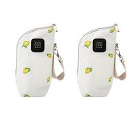 Toddmomy Chauffage Portatif 2 Ensembles Mère Citron Usb Blanc Couverture Chaud Chauffage Pochettes D'allaitement Tasse Refroidisseur de Voiture pour : Maternel Charge