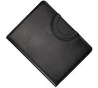 Toddmomy Classeur à Pochettes en Cuir, Portefeuille à Fermeture Éclair A4, Noir, Pu, avec Bloc-notes A4, Compartiments Multiples, pour Documents D’affaires