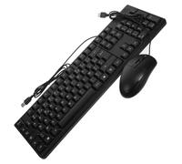 Toddmomy Clavier USB Filaire avec Pavé Numérique Intégré Et Souris Filaire Ergonomique, Ensemble Bureau Pc, Usage Professionnel Et Quotidien, Connexion USB Fiable Noire