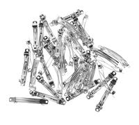 Toddmomy Clips à pression vierges barrettes françaises en fer argentées électroplaquées 50 pièces structure trois pièces double carte pour accessoires de bricolage et diverses occasions