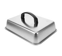 Toddmomy Cloche à Fromage Rectangulaire en Acier Inoxydable 26x20x5 Cm pour Barbecue Extérieur Et Plancha, Housse Anti-Projections De Graisse La Cuisine Occidentale, Accessoire Cuisson Grillé Solide
