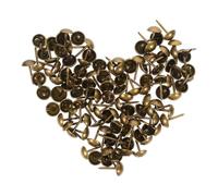 Toddmomy Clous Décoratifs pour Meubles 100 Pcs Bouton Clou en Métal 7x13 Mm Finition Bronze Vert Antique Tapissier pour Revêtement Canapé et Décoration Intérieure