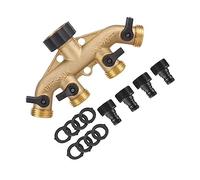 Toddmomy Collecteur De Robinet Voies Vanne avec Bouton Rotatif pour Contrôle Débit Raccord Tube Po Joints Caoutchouc Inclus