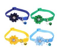 Toddmomy Collier Confortable À Clochettes Fleuries pour Chats Collier Décoratif Réglable pour Animaux De Compagnie