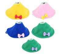 Toddmomy Collier de Protection Anti-picage pour Perroquets 5pcs en Polaire et Coton Lin, Promoteur de Guérison des Blessures, Convalescence des Oiseaux