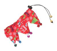 Toddmomy Collier pour Chat Décoratif avec Cloche Écharpe De Noël Ajustable pour Chat avec Motifs De Père Noël Et Bonhomme pour De Fin Année
