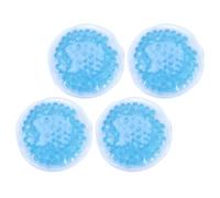 Toddmomy Compresses Froides et Chaudes Soulage Engorgement et Conduits Bouchés Pack de 4 Rondes en Gel Pvc Bleu pour Thérapie Mammaire, Récupération à Domicile