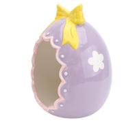 Toddmomy Coquetier Décoration de Pâques en Coquille D'œuf en Céramique Pourpre Maison pour Mini Hérisson, Design pour Décoration Intérieure Quotidienne