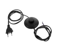 Toddmomy Cordon d'Interrupteur à Pédale pour Lampe de Bureau Rallonge Électrique Noire 1,8 M Prise Européenne Ac220V Interrupteur Marche/Arrêt Facile d'Accès Solide Compatible Éclairage Intérieur