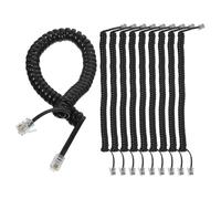 Toddmomy Cordon Téléphonique Enroulé Noir 10 Pièces 1-2 Cm D’écart pour Combiné Téléphone Fixe Câble Court Spiralé Cordons de Lignes Fixes Fil Téléphonique Usage Bureau Maison