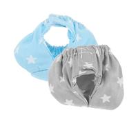 Toddmomy Couches Absorbantes Lavables pour Petits Animaux, Lot de 2 Taille L, Motifs Étoiles Bleu et Gris, sous-Vêtements Hygiéniques pour Cochons d'Inde et Écureuils, Adaptés aux Sorties