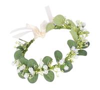 Toddmomy Couronne de Fleurs Mariée Légère et Élégante en Tissu et Fer, Bandeau Floral Vert Facile à Assortir pour Décoration Cheveux Mariage