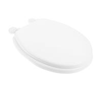 Toddmomy Couvercle de Toilette en Mousse Épaisse Joint Étanche, Housse de Siège de Toilette Blanche Uo, Accessoire Solide pour Salle de Bain, Installation Rapide, Usage Domestique Quotidien