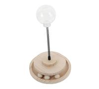 Toddmomy De Chat Drôle De Nourriture Manquante Stylo Alimentaire à Double Tête Kit Sponge Blocs Jouets De Fuite De Nourriture Jouets De Balle Jouets pour Chats en Bois Khaki