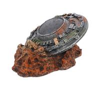 Toddmomy Décoration Aquarium Résine Émulation Ornement Paysager sous-Marin Vaisseau Spatial Créatif pour Aquarium Poissons Décoloration