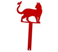 Toddmomy Décoration De Boîte Aux Lettres En Fer Forgé Rouge Chat Et, Ornement Extérieur Résistant Aux Intempéries, Kit De Remplacement Du Drapeau Vertical, Décor Jardin Compact