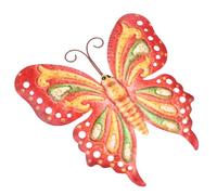 Toddmomy Décoration Murale en Fer Forgé Rouge Ornement Mural Artisanal Art Suspendu Extérieur pour Jardin Balcon et Salon à Suspendre Murale Métallique Solide et Décorative