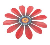 Toddmomy Décoration Murale en Fer Rouge Forme Fleur Unique pour Jardin Extérieur Pratique et Ornement Artisanal Suspendu Mural