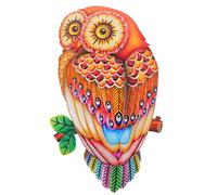 Toddmomy Décoration Murale Perroquet Hiboux Leurre De Hibou Bande Lumineuse Led Famille D'oiseaux D'art Mural Maison Du Hibou Décoration Suspendue Amovible Décor à La Maison Art Mural Métal