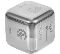 Toddmomy dés de Poche décision de dîner Dés de Jeu de fête Planche pour Faire la fête Mots Petits dés de Nourriture de dés de Acier Inoxydable 403 Silver