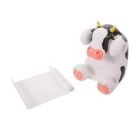 Toddmomy Distributeur de Notes Escamotable Vache en Résine avec Ventouse | Notes Adhésives Carrées 3x3 Pouces, Accès Rapide D’une Main, Organise le Bureau, Chambre D’élève