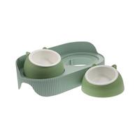 Toddmomy Distributeur De Nourriture pour Animaux avec Double Bol Incliné Gamelle Anti-éclaboussures pour Chats Et Chiens Design Stable Et Pratique De pour Repas sans Renversement