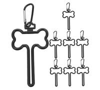 Toddmomy Distributeur de Paquet à Déjections Canines Pince Clip en ABS Résistant Lot de 8 Pièces Couleur Noire Étoilée Compatible Toutes Laisses pour Promenades et Voyages