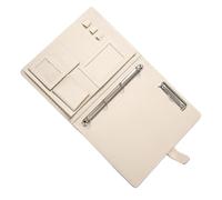 Toddmomy Dossier de Fichiers en Cuir Pu Marron, Classeur à Documents A4, Design à Intercalaires et Multiples Fentes, Porte-stylo Flexible, Rangement Facile des Documents, pour Bureau