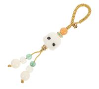 Toddmomy Dragonne de Téléphone en Perles Naturelles Bodhi Blanc Jade, Porte-clés Créatif 1 Pièce, Cordon Léger pour Clés et Décoration Téléphone Portable, Accessoire Solide et Élégant