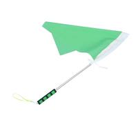 Toddmomy Drapeau Arbitre à Main, Drapeau de Signalisation, Vert, Pongée et Acier Inoxydable, Haute Visibilité, pour Fans et Staff D'événements, Football et Volley-ball