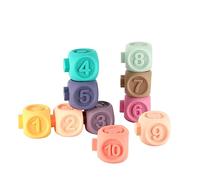Toddmomy Éducatif Garçon Fille Gel Souple Coloré Blocs Numériques Doux Puzzle Précoce pour Motricité et Apprentissage Couleur Aléatoire