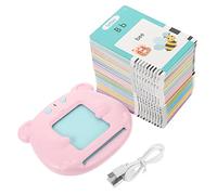 Toddmomy Éducatif pour Garçon Fille Jouet Apprentissage Interactif avec Cartes Illustrées Et Sons Amusants Machine De Lecture pour Initiation à Anglais Développement Cognitif des