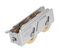 Toddmomy Ensemble 1 Roulette Porte Coulissante 22 Mm Double Roue Cuivre à Roulement, Coque Acier Inoxydable, Rainure 11,5 Mm, Galet Guidage pour Portes-fenêtres et Placards, Remplacement