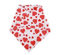Toddmomy Ensemble Collier Et Bavoir pour Chien De Taille Moyenne Et Motif Cœur pour La Saint-Valentin
